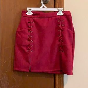 Velvet skirt- adorable with tights and boots